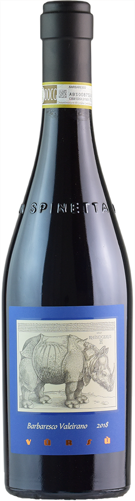 La Spinetta Barbaresco Valeirano 2018 bottle with rich red wine representing Italian Nebbiolo excellence