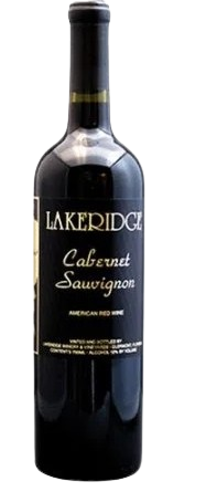 Lakeridge Winery & Vineyards Cabernet Sauvignon 750ml bottle with rich color and oak finish