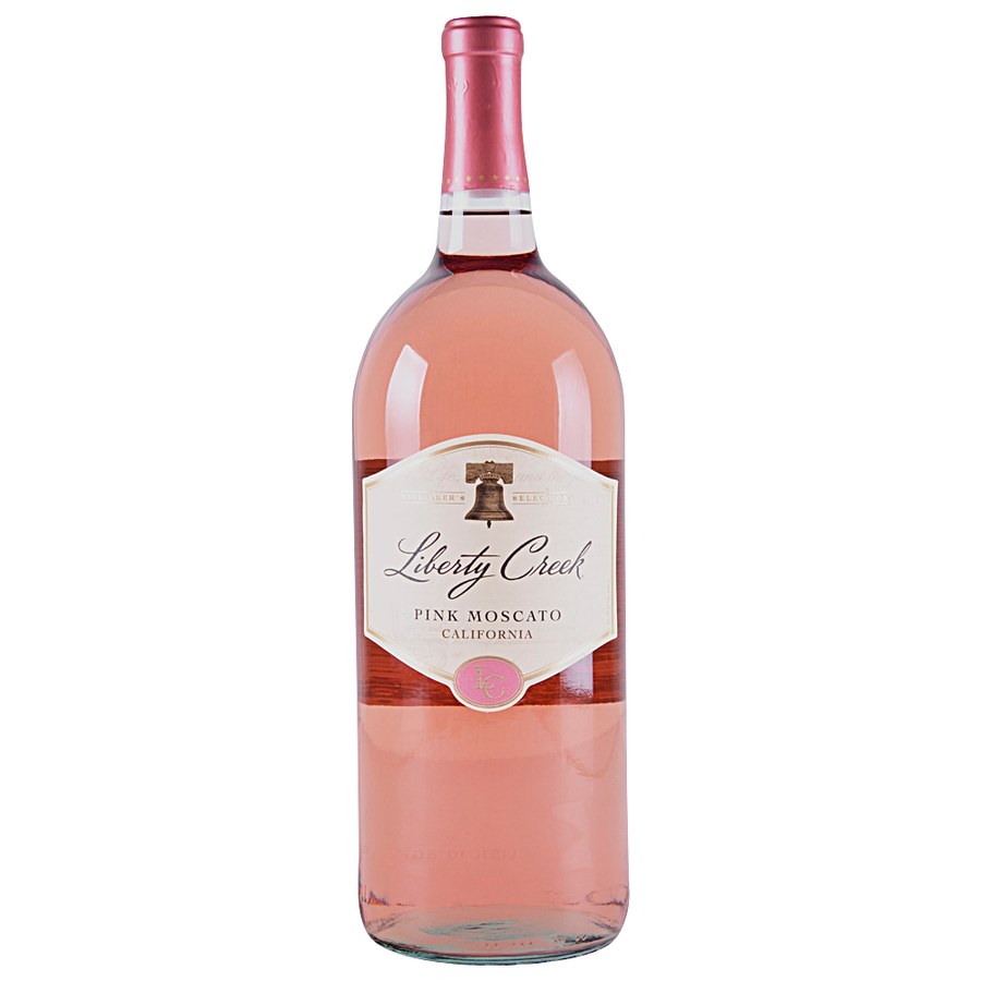 Bottle of Liberty Creek Wine Winemaker's Selection Pink Moscato California 1.5 L – sweet and fruity California rosé wine