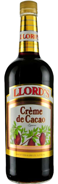 Llords Creme De Cacao Dark Liqueur 1L bottle with rich chocolate and cocoa flavors