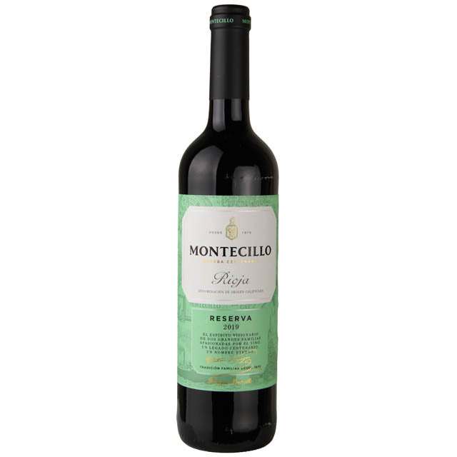 Montecillo Rioja Reserva 2020 bottle showcasing elegant Spanish red wine with rich fruit and oak flavors