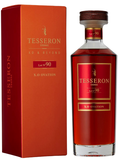 Tesseron Lot N. 90 XO Ovation Cognac 750 ML bottle and packaging.