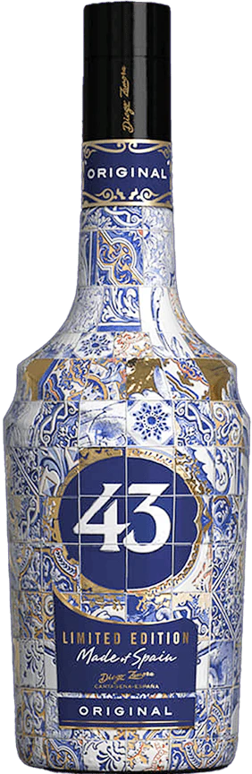 Limited edition Licor 43 Herbal Liqueur 750ml bottle with Spanish botanical design