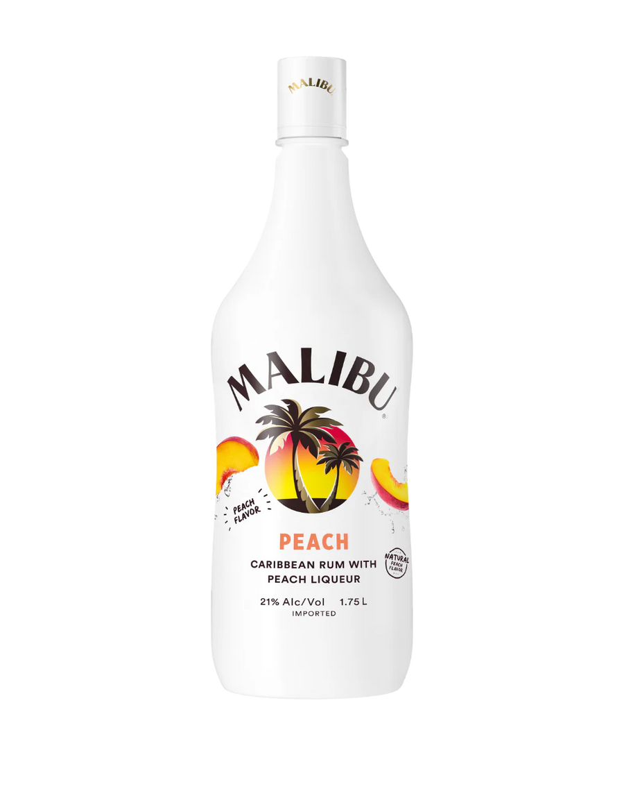 Malibu Peach Flavored Rum 42 1.75 L