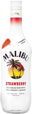 Malibu Strawberry Flavored Rum 42 1.75 L