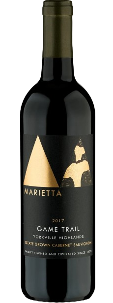 Marietta Cellars Game Trail Estate Cabernet Sauvignon 2017 bottle with Yorkville Highlands label