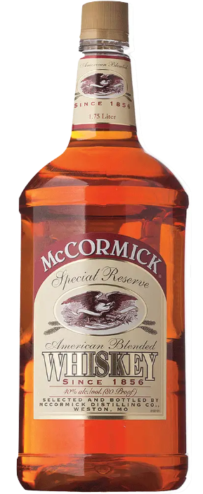 McCormick Co American Blended Whiskey 1 L bottle with caramel and vanilla notes