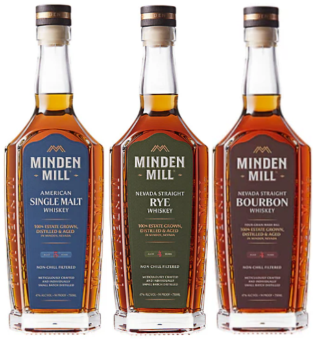 Minden Mill Single Malt 5 Yr 94 & Rye Whiskey 4 Yr 94 & Bourbon 4 Yr 94 750 ML