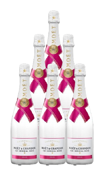 Moet & Chandon Champagne Ice Imperial Rose 750 ML (6 Bottles)