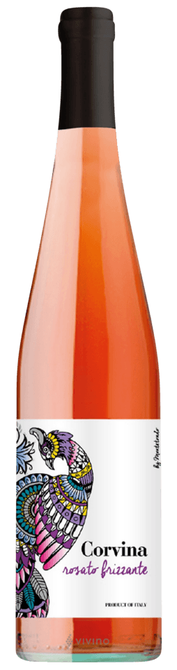 Monte Tondo Veneto Frizzante Corvina Rosato 750 ML bottle with colorful label design.