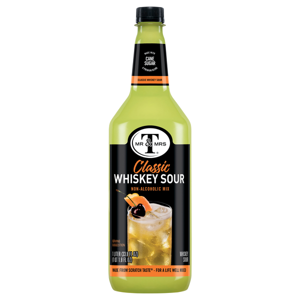 Mr & Mrs T Whiskey Sour Non-Alcoholic Mix 1 L