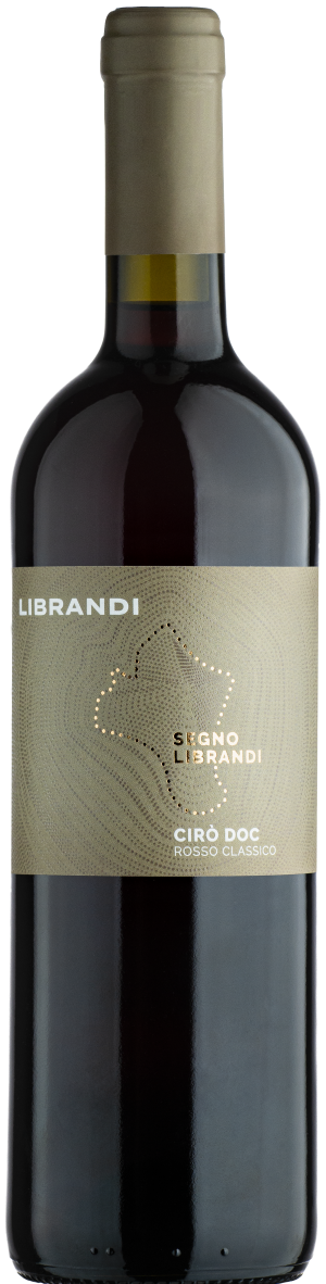 Segno Librandi Rosso Classico Cirò 2021 wine bottle, rich red with aromas of red fruits and spice.