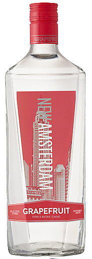 New Amsterdam Grapefruit Flavored Vodka 1L bottle with grapefruit flavor label