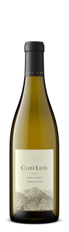 Cliff Lede Chardonnay wine bottle on a white background