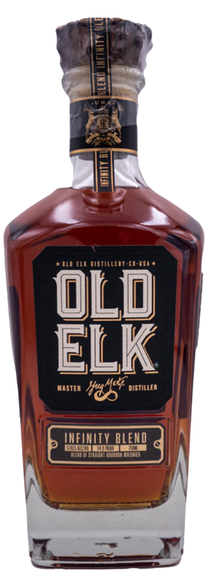 Old Elk Blend of Straight Bourbon Whiskey Infinity Blend 113 bottle, 750 ml.