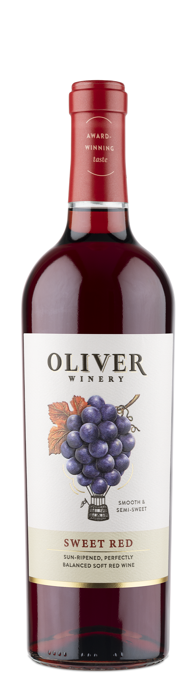 Oliver Winery And Vineyards Sweet Red 1.5L bottle with ripe cherry and blackberry notes