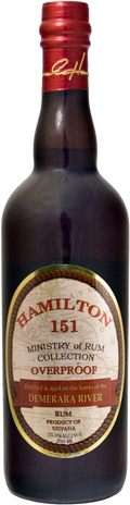 Hamilton Ministry of Rum Ministry Of Rum Collection Demerara Overproof 151 Proof 750 ML
