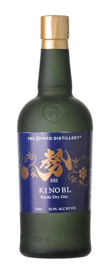 The Kyoto Ki No Bi Sei Navy Strength Gin 750ml bottle with a bold blue label and golden details, 54.5% ABV.