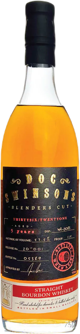 Doc Swinsons 5 Years Old Blenders Cut Straight Bourbon Whiskey 750 ML