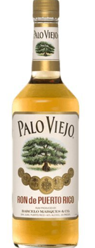 Palo Viejo Rum Gold 1 L bottle with golden rum and Puerto Rican label