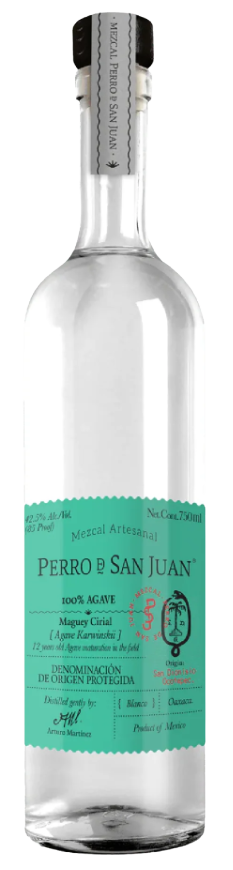 Perro De San Juan 12 Years Old Maguey Cirial Blanco Mezcal 750 ML bottle.
