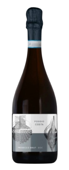 Poggio Costa Prosecco Brut 2000 750 ML sparkling wine bottle.
