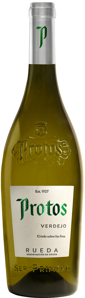 Protos Verdejo 2021 750 ML with Rueda white wine label and vibrant green cap.