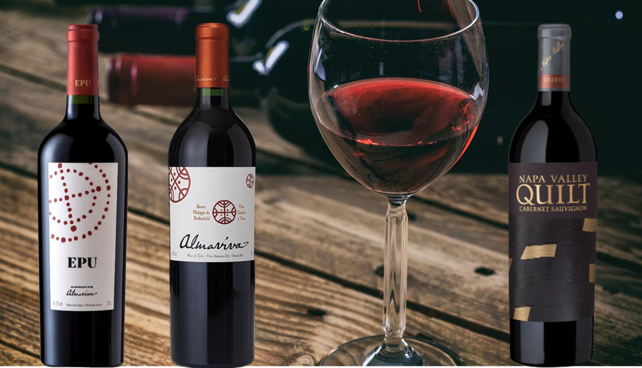 Quilt Cabernet Reserve 2017 & Almaviva Epu 2019 & Almaviva Red 2019 trio wine bottles set