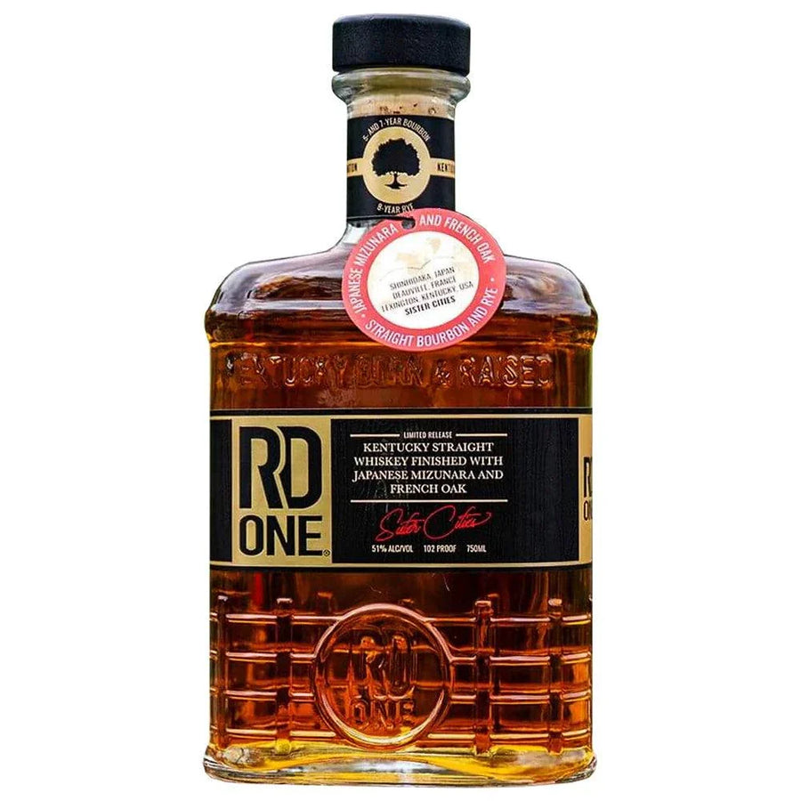 RD1 Kentucky Straight Whiskey limited release 7-year bottle with Mizunara and French Oak finish