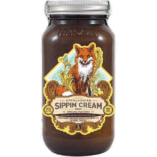 Sugarlands Appalachian Sippin Cream Banana Pudding Liqueur 750 ML bottle.