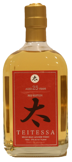 Teitessa 25 Years Old Grain Japanese Whisky Red Edition bottle, 750 ML.