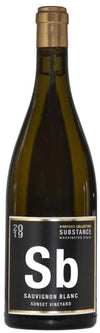Substance Sunset Vineyard Sauvignon Blanc 2019 bottle, 750 ML, with black label and gold cap.
