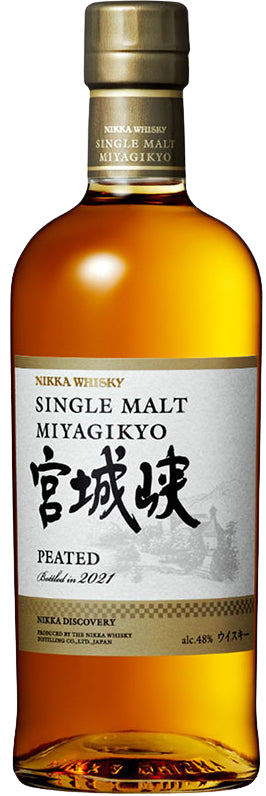Nikka Miyagikyo Peated Single Malt Japanese Whiskey 2021 bottle, 750 ML.
