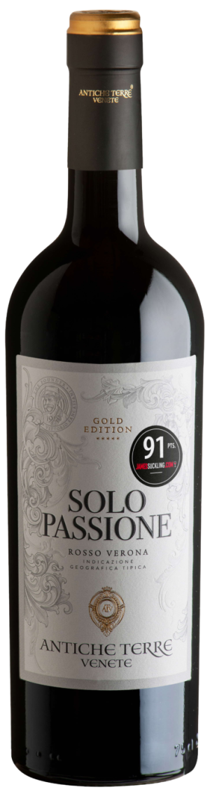 Antiche Terre Venete Rosso Veronese wine bottle, 750 ML, Solo Passione label.