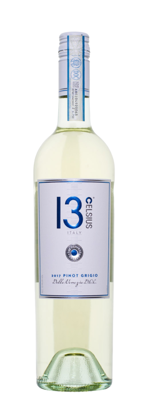 Bottle of 13 Celsius Delle Venezie Pinot Grigio 750ML