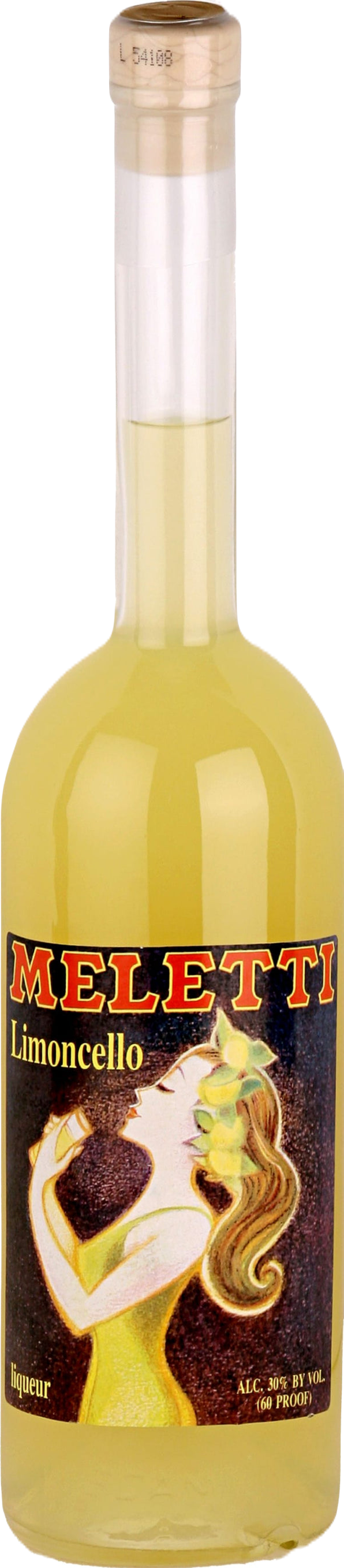 Meletti Limoncello 750 ML bottle with vibrant label design.