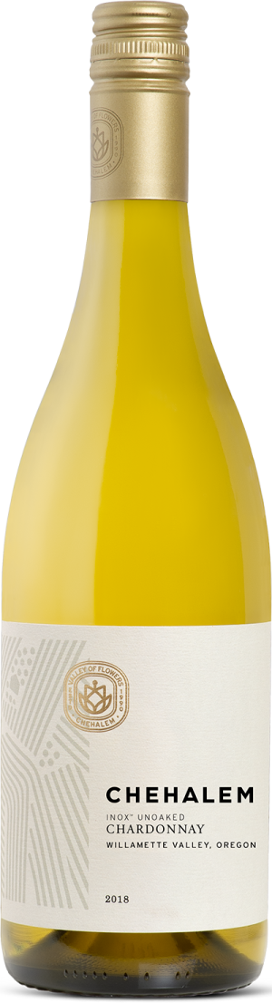 Chehalem INOX Unoaked Chardonnay 750 ML bottle Oregon unoaked Chardonnay