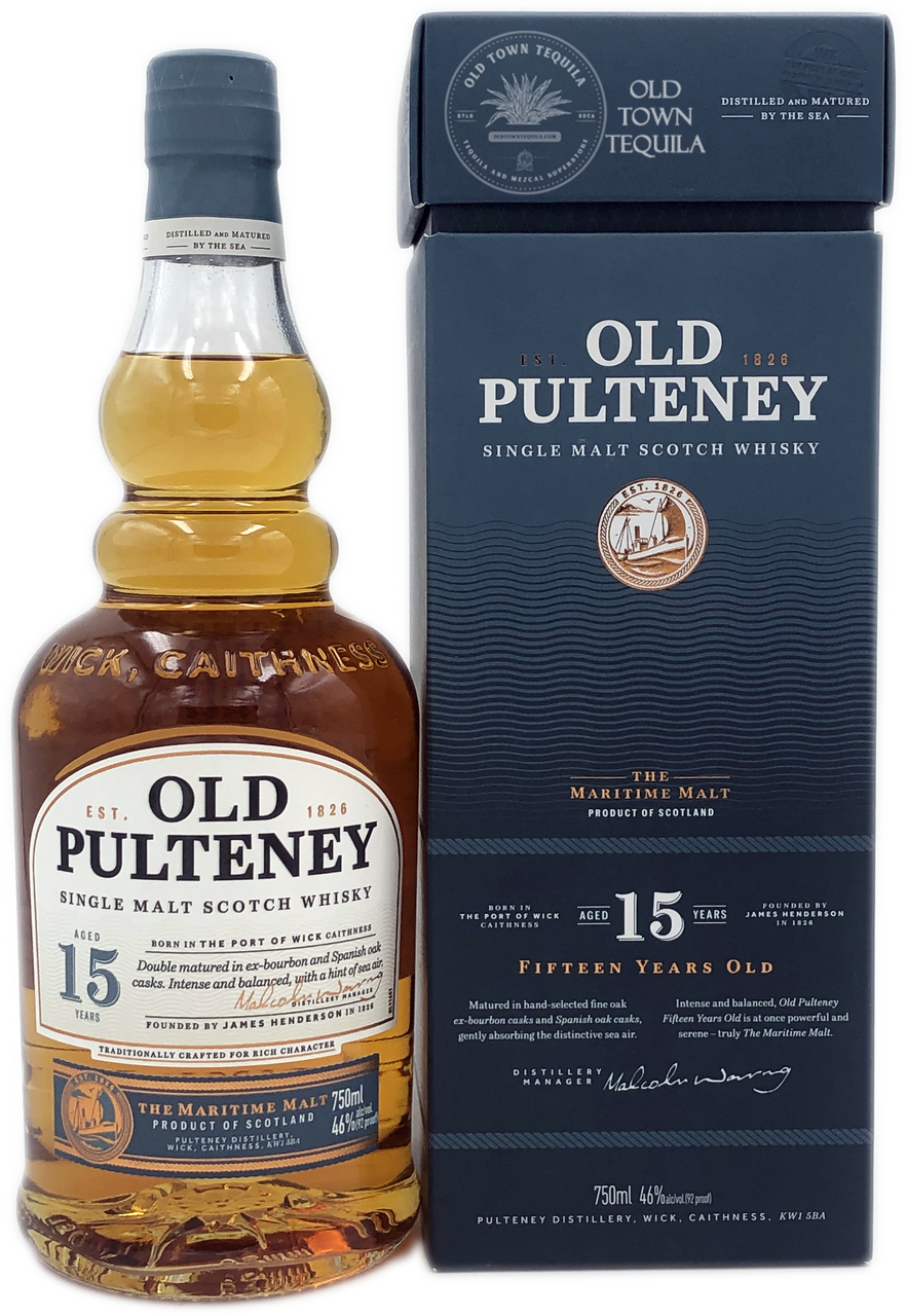 Old Pulteney 15 Year Old Single Malt Scotch Whisky 92 Proof 750 ML