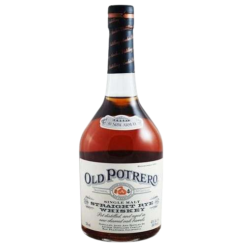 Old Potrero Straight Rye Whiskey bottle 750 ML with label.