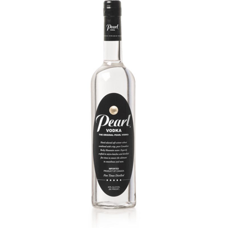 Pearl Vodka Black Label 750ml bottle with elegant design