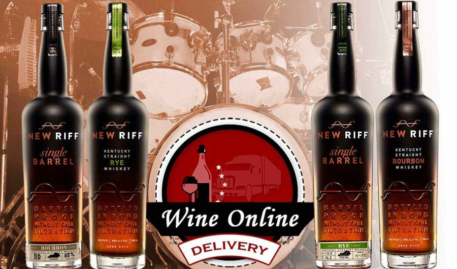 New Riff Bourbon Whiskey Combo 750 ML, four bottles with rich, spicy profiles, available online.