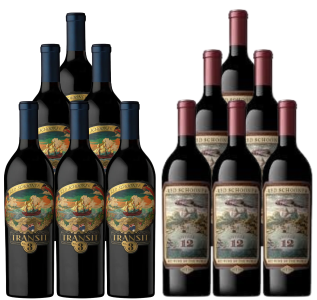 Red Schooner Voyage 12 & Transit 3 CoRed Schooner Voyage 12 & Transit 3 Combo 750 ML (12 Bottles)mbo 750 ML (12 Bottles)