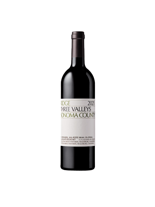 Ridge Vineyards Red Wine Three Valleys Sonoma County 2023 750 ML