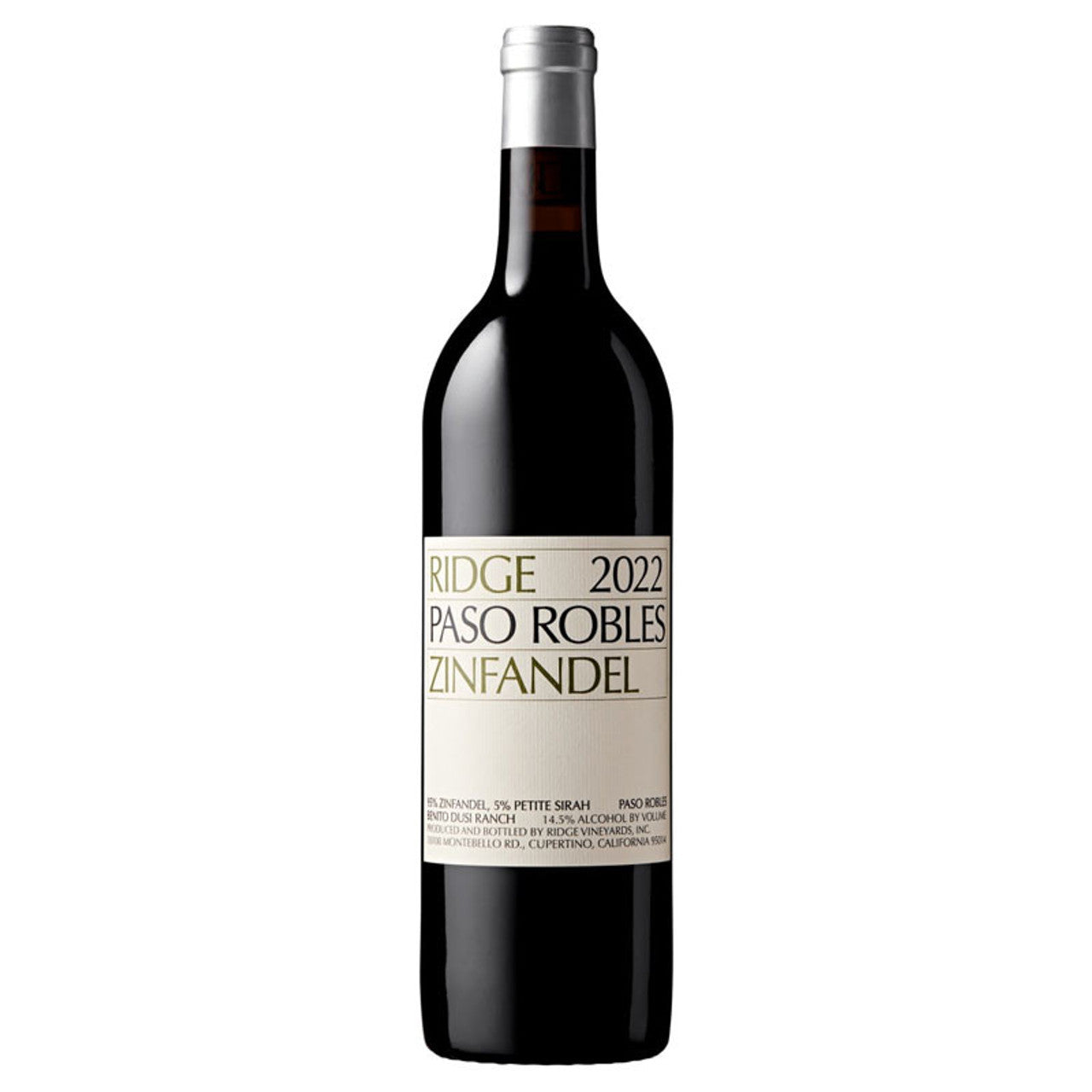 Ridge Vineyards Zinfandel Benito Dusi Ranch Paso Robles 2023 750 ML ...