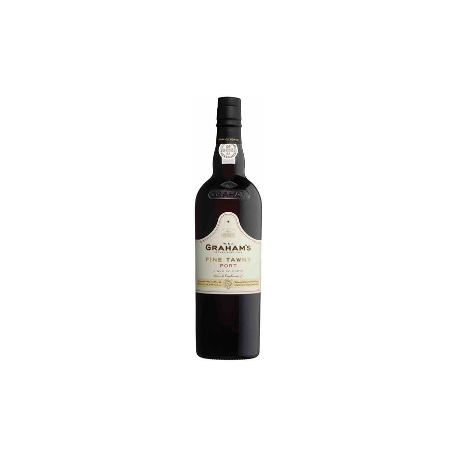 Graham's Porto Fine Tawny 750 ML bottle showcasing refined Portuguese fortified wine from Douro Valley