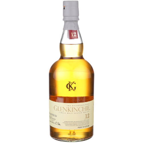 Glenkinchie 12 Year Single Malt Scotch bottle, 750ml, refined and elegant Lowland whisky.