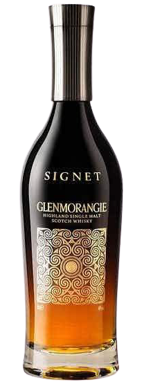 Glenmorangie Single Malt Scotch Signet 92 750 ML in elegant bottle, featuring rich flavors of chocolate, coffee, spice, and vanilla.