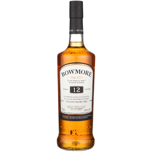 Bowmore Single Malt Scotch 12 Year 750ml bottle.