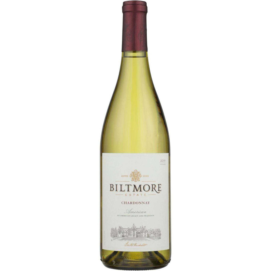 Biltmore Estate Chardonnay 750 ML wine bottle with label, offering smooth, balanced flavors.