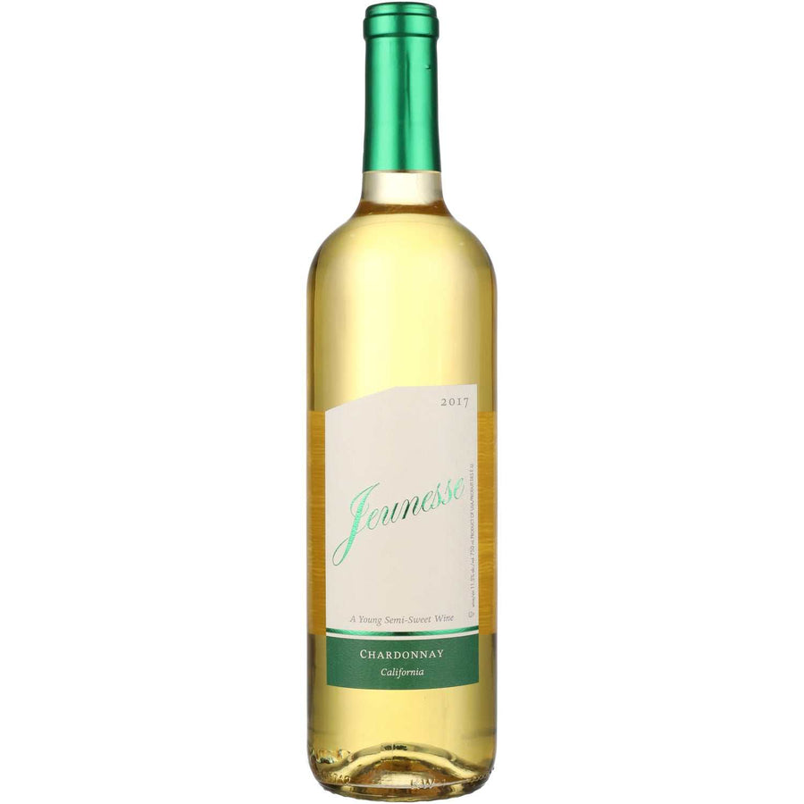 Bottle of Jeunesse Chardonnay California 750 ML white wine with fresh citrus and tropical fruit flavors
